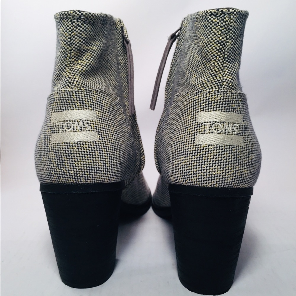 TOMS blue and gold open toe ankle booties - Picture 4 of 6